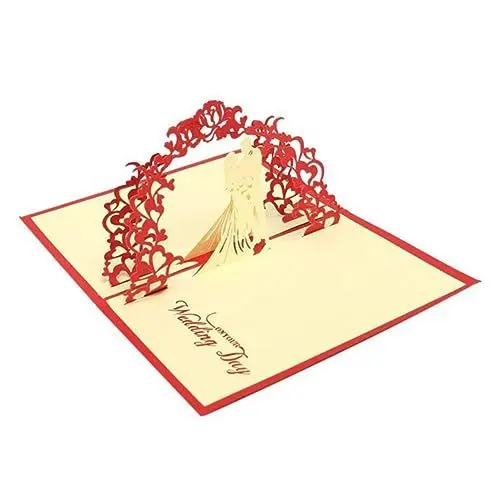 Produktbild: Gatuida Hochzeitskarte Für Braut Und Bräutigam Kreative Einladungskarte Mit -up-effekt Handgemacht Für Unvergessliche Momente Zur Hochzeit Individuell Beschreibbar