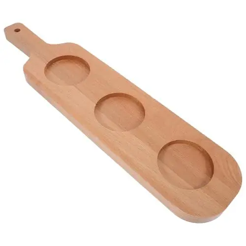 Produktbild: Gatuida Craft Beer Board Serviertablett Aus Holz Mit 3 Tassenlöchern Für Bars Ktvs
