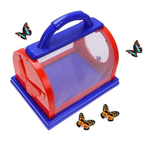 Produktbild: Gatuida Insekten Käfig für Kinder Bunter Netzhalter mit Lupe und Pinzette Outdoor Satz für Jungen und Mädchen für Garten und Camping