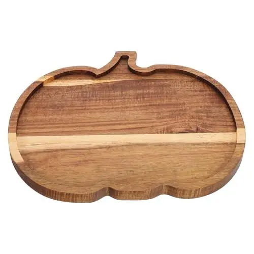 Produktbild: Gatuida Kürbis-wurstbrett: Halloween-serviertablett Aus Holz Für Thanksgiving-Herbst-tischdekoration