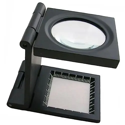 Produktbild: Gatuida Lupe Kreuzstich Beutel für Damenbinden Klare PVC-Geschenktüte Tischlupe Lupenschaltung Vergrößerungslinse vergrößerungsspiegel Desktop-Lupe lupen Reparatur Pflanze Zinklegierung