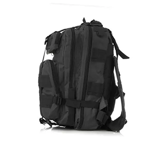Produktbild: Gatuida Military Camouflage Rucksack für Outdoor Aktivitäten Verstellbare Schulter und Gurtriemen für Wandern Trekking Camping und Reisen Schwarz