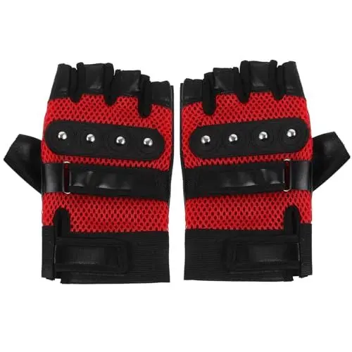 Produktbild: Gatuida Motorradhandschuhe Fingerlose Mountainbike-Handschuhe Netz-Fahrradhandschuhe Zum Wandern Camping Klettern