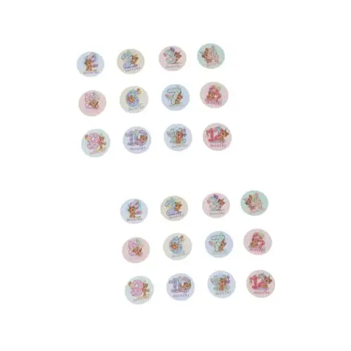 Produktbild: Gatuida Neugeborene Aufkleber 24 Stk Aufkleber Neugeboren Karte Baby Babymonatsaufkleber