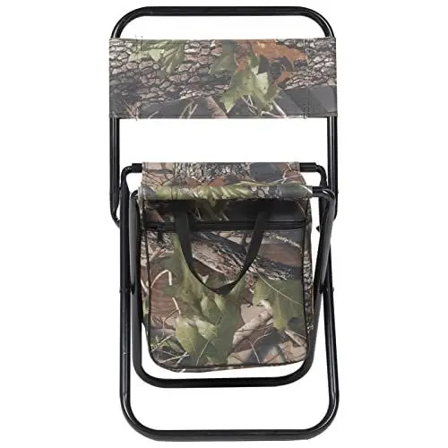 Produktbild: Gatuida Outdoor Klappstühle Angelstuhl mit Kühltasche Kompakter Angelhocker Tragbarer Camouflage Klapphocker Rucksack Stuhl mit Tasche für Angeln Strand Camping Ausflug