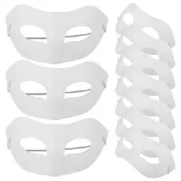 Produktbild: Gatuida Papierblankmasken Graffitimasken Einfache Maskerademasken Halbe Gesichtsabdeckung Für Maskerade Cosplay Geburtstag Schwarz Weiß