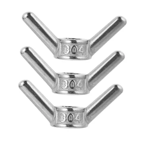 Produktbild: Gatuida Schraubverschlüsse 6 Stk Mutter edelstahlschrauben rostfreie Schraubenschlüssel silve Stahlbolzen Orkanschrauben aus Metall Hand Nuss Schmetterlinge Nüsse Rostfreier Stahl Rostfrei