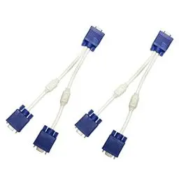 Produktbild: Gatuida USB-Adapter 2 Stück Vga Eins In Kabel Unterteilt USB Adapter Kabel Für Tv Dvi Zu Adapter Für Monitor Stecker Auf Dual Buchse Video Splitter Kabel Adapter Für Lcd Adapter Für