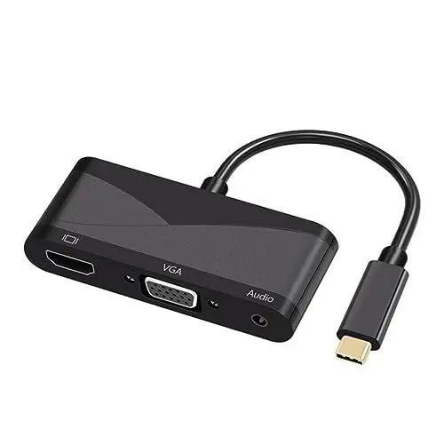 Produktbild: Gatuida USB-C-zu-VGA-Adapter USB-C zu Adapter USB-C-zu-K-VGA-Adapter USB-Adapter USB auf VGA USB zu konverter USB-c auf Adapter USB-c auf vga Geben Sie c mit Ton Kabel Typ