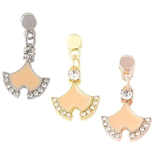Produktbild: Gatuida Uhrenzubehör Uhrenarmbänder Charms Uhr Dekorative Nieten Armband Nagel Blattförmige Schließe für Uhrenarmband Legierung Auswechselbar mit Niete für Silikon Uhrenarmband 3St