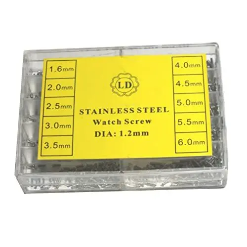 Produktbild: Gatuida 670 Uhrenschrauben-set Aus Edelstahl 10 Größen 1 6 Mm bis 6 0 Mm Uhrenreparaturset