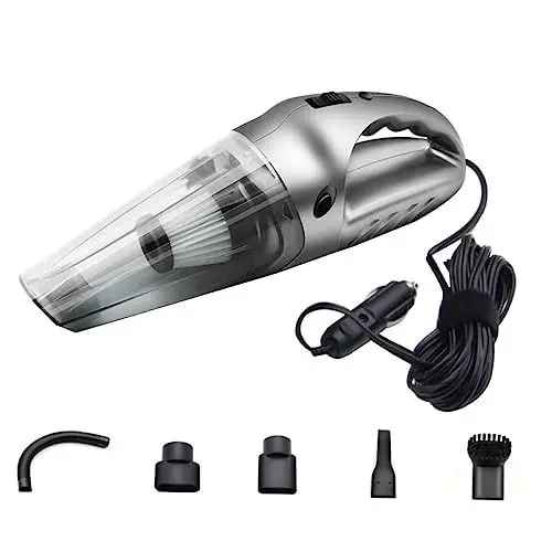 Produktbild: Gatuida Handheld Mini Staubsauger Für Auto Tragbarer Akku-staubsauger Mit Kabel Nass Und Trockenfunktion Leichtgewicht Für Haare Krümel Und Flüssigkeiten Silber