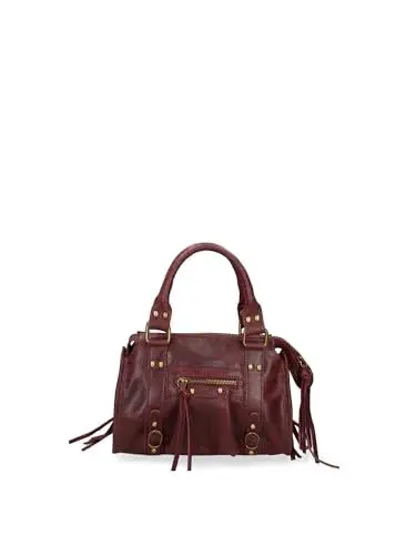 Produktbild: Gave Lux Schultertasche für Damen aus echtem Wildleder. Handwerkliches Produkt. Made in Italy GLX220609123FBG Helles Leder 25 x 15 x 10 cm, bordeaux, Einheitsgröße
