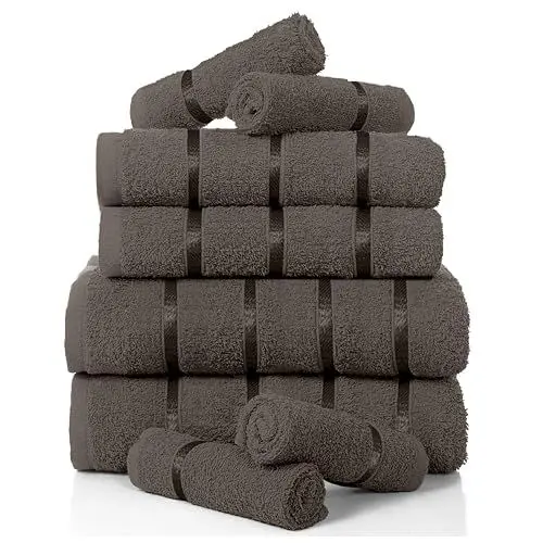 Produktbild: GC GAVENO CAVAILIA Towels Linen Handtuch-Ballen, Baumwolle, Dunkelgrau, 8Pc Bale Set