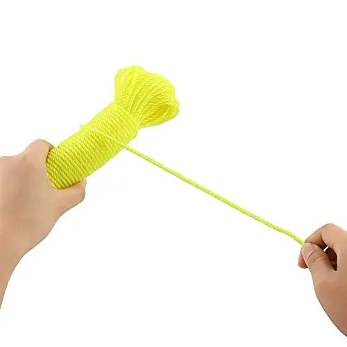Produktbild: Gavigain 20M Nylon Seil Leinen Schnur Wäscheleine Garten Camping im Freien (Fluoreszierend gelb)