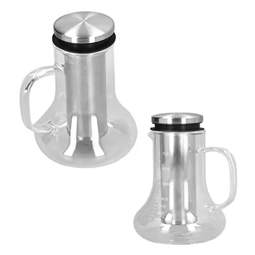 Produktbild: Gavigain 700ml Cold Brew Kaffeekanne Borosilikatglas Transparente Kaffeekanne mit Skala Tragbare Büro Teekessel für den Einsatz im Büro