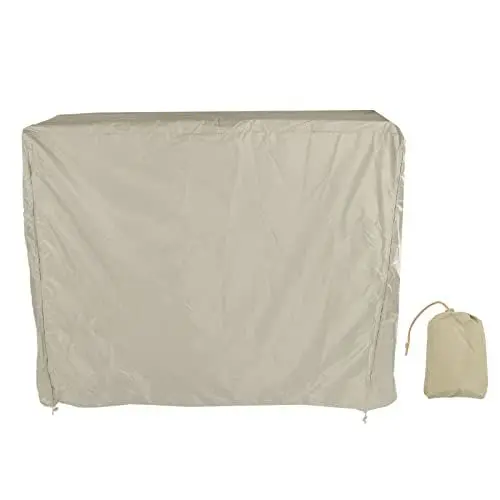 Produktbild: Gavigain Tischtennisplatte Staubschutzhülle,190 Silber beschichtetes Polyester TAFT Hof Patio Wasserdicht Tischplatte Abdeckung mit Reißverschluss Beige 155x75x144cm