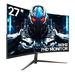 Produktbild: Gawfolk 27 Zoll Curved Gaming Monitor 165Hz/ 180Hz, PC Bildschirm Full HD 1080P, Rahmenloses 1800R Computerbildschirm mit FreeSync und Eye Care Technologie, unterstützt VESA
