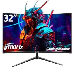 Produktbild: Gawfolk 32 Zoll Gaming Monitor Curved 165Hz, 180Hz PC Bildschirm Full HD 1080P, Rahmenloses 1500R Gebogenes Computer Bildschirm unterstützt VESA