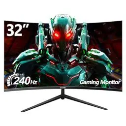 Produktbild: Gawfolk Gaming Monitor 32 Zoll 240Hz, Curved PC Bildschirm Full HD 1080P, Rahmenloses 1500R Gebogenes Computer Bildschirm mit FreeSync und Eye Care Technologie, unterstützt VESA