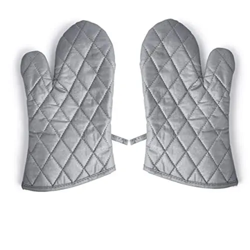 Produktbild: GAXIRE 1 Paar hitzebeständige Handschuhe Grillhandschuhe Kochhandschuhe für die Küche Ofenhandschuhe für die Küche küchenhandschuhe Handschuhe küche praktischer Ofenhandschuh Silver
