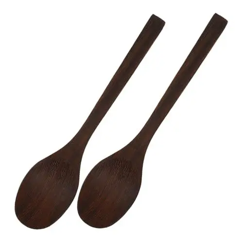 Produktbild: GAXIRE 2 Stück Holzlöffel Teelöffel Aus Holz Kleine Schaufel Küchen Dessertlöffel Küchenschaufeln Holzlöffel Kleiner Holz Suppenlöffel Honiglöffel Suppenlöffel
