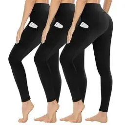 Produktbild: Gayhay 3er Pack Leggings Damen High Waist Sportleggings Blickdicht Sporthose für Sport Yoga Gym(Schwarz*3-T，L-XL)