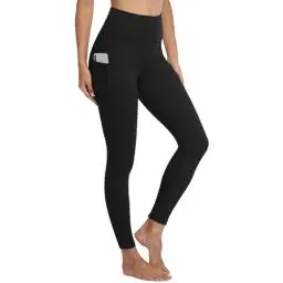 Produktbild: Gayhay Leggings Damen High Waist Sport Leggins mit Taschen Blickdicht Sporthose Lang Hose Bauchweg Laufhose für Sport Yoga Gym Schwarz L-XL