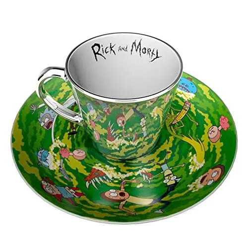 Produktbild: Rick & Morty Portal Collectors Teller & Spiegel Becher Set