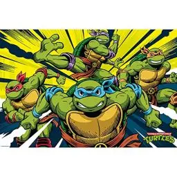 Produktbild: ABYSTYLE Teenage Mutant Ninja Turtles In Action 61 x 91,5 cm / 24,2 x 35,8 Zoll Maxi-Poster – Gerollt geliefert – Kunstposter – Wandposter – Poster & Drucke | TMNT Merchandising