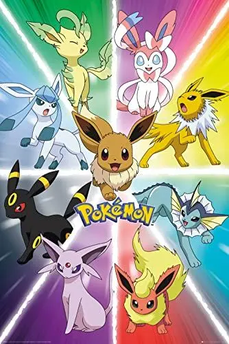 Produktbild: GB eye Pokemon Eevee Evolution Maxi-Poster, Paper, Verschieden, 65 x 3.5 x 3.5 cm