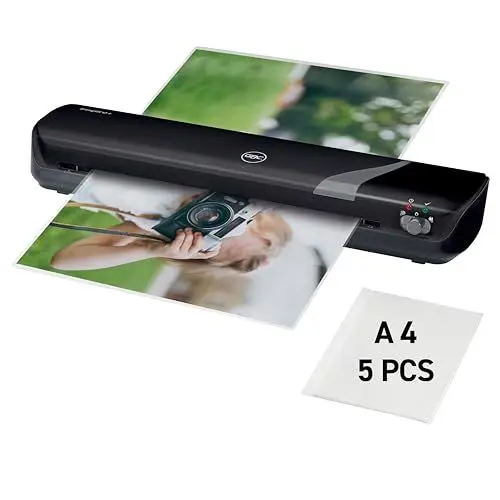 Produktbild: GBC Inspire+ Laminiergerät A3 für den Heimgebrauch, für Visitenkarten-Größe bis zu DIN A3, Heiß- und Kaltlaminieren, Schwarz, 4402076EU