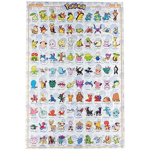 Produktbild: GBEye POKEMON Poster Johto Deutsch (91,5 x 61 cm)