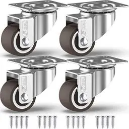 Produktbild: GBL 4x Möbelrollen ohne Bremsen - 4 Schwerlast Rollen für Möbel ohne Bremse - 25mm x 40kg Schwerlastrollen - Lenkrollen Transportrollen Laufrollen - Möbel Rollen Schwerlast