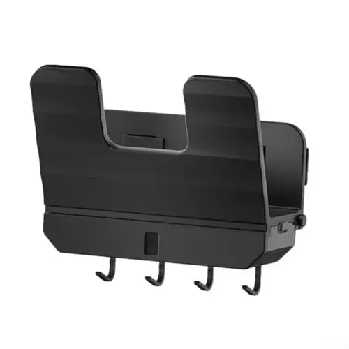 Produktbild: Gbtdoface 1 x Schneidebrett-Halter, Wandhalterung, Pfannendeckelhalter, Küchen-Schneidebrett-Haken, Topfdeckel-Haken, Pfannendeckel, Wandregal (schwarz mit Haken)