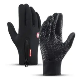 Produktbild: Gcbiger Winterhandschuhe für Herren & Damen,Touchscreen Anti-Rutsch-Handschuhe Winddichte Thermo-Sporthandschuhe zum Laufen Radfahren Wandern Fahren Klettern (Schwarz, M)
