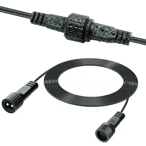 Produktbild: Verlängerungskabel 10M für Weihnachtsbeleuchtung, Gcstnn 2 Polig LED Lichterketten Verlängerungskabel,IP65 Wasserdicht für Aussen Lichter,Eiszapfen Lichter,Netz Lichter,Xmas Lichterkette-Dunkelgrün