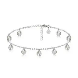 Produktbild: GD GOOD.designs Fußkette für Frauen | Damen Kette Silber Silberne Silver Silberkette silberfarben Damenfußkette Damenkette Damenschmuck