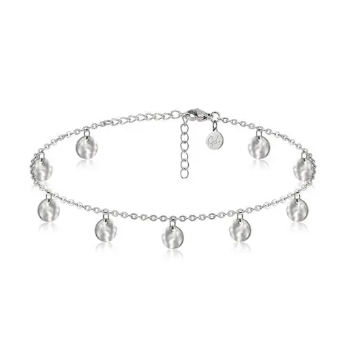 Produktbild: GD GOOD.designs Fußkette für Frauen | Damen Kette Silber Silberne Silver Silberkette silberfarben Damenfußkette Damenkette Damenschmuck