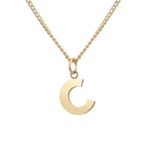 Produktbild: GD GOOD.designs Halskette mit Buchstaben Anhänger C Carina Carla Carlotta Carola Caroline Celina Celine Charlotte Cheyenne Chiara Christin Chris - Valentinstag-Geschenk für Sie und Ihn