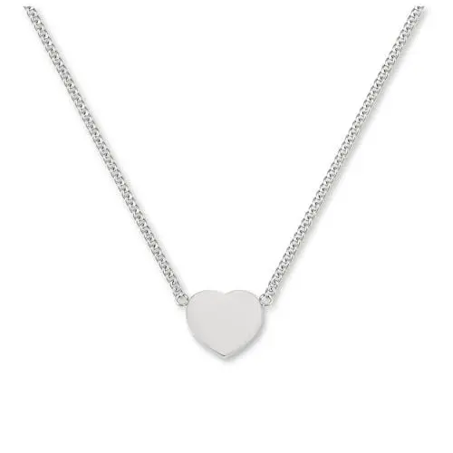 Produktbild: GD GOOD.designs Herzkette Silber für Damen - Verstellbar (42-47 cm) | Silberne Kette mit Herz Anhänger | Halskette aus 316L Edelstahl - Geschenk für Sie