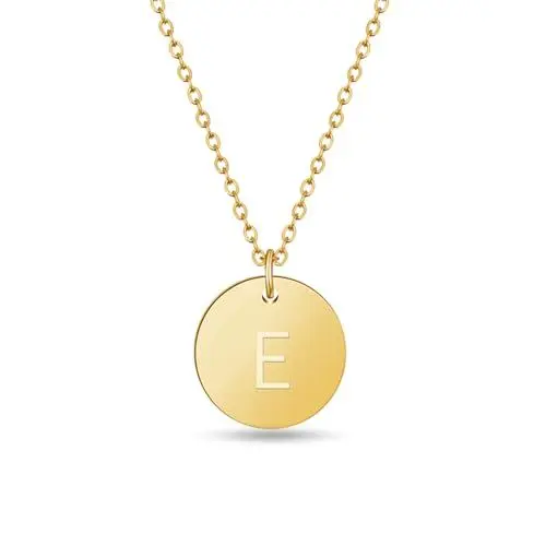 Produktbild: GD GOOD.designs Kette mit Buchstabe E Gold 18 Karat - Wasserfest I Goldkette für Damen mit A-Z Anhänger I Initial Buchstabenkette - Valentinstag-Geschenk für Sie und Ihn