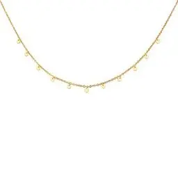 Produktbild: GD GOOD.designs Kette mit Coin Plättchen Gold - Wasserfest I Boho Halskette für Damen mit 11 runden Anhängern I Plättchenkette mit 18 Karat Vergoldung