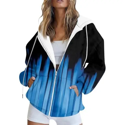 Produktbild: GDGTBNH Damen Lederjacke College Jacke Damen Motorradjacke Damen Dünne Sommerjacke Damen Weiße Jeansjacke Regen Poncho Trenchcoat Herren Lederjacke Damen Regenponcho mit Ärmeln Damen Türkis 3Xl