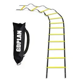 Produktbild: GDPLAN Fußball Trainingsleiter 3m - 6 Sprossen Koordinationsleiter Fußball Agility Leiter Trainingsleiter Leitertraining Baseball, Fußball, Speed Ladder Ausrüstung (Yellow)