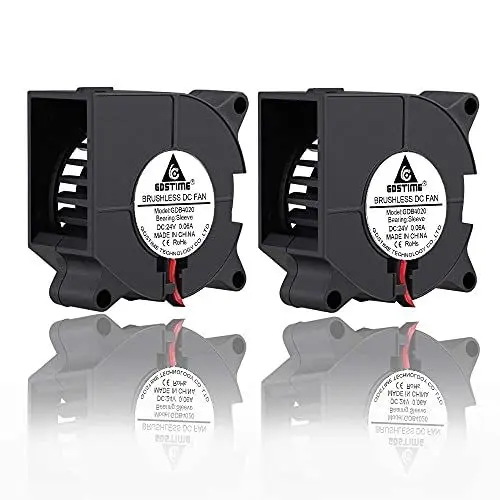 Produktbild: GDSTIME 2 Stück 40 x 20mm Gebläse Lüfter 4020 24V Turbinen Turbo 40mm Kühlung Ventilator 6500 U/min 4CM Radial Lüfter