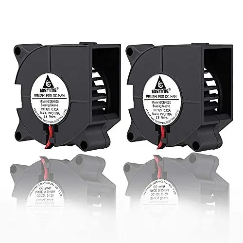 Produktbild: GDSTIME Gebläse Lüfter 4020 12V 40 x 20mm Turbinen Turbo 40mm Kühlung Ventilator 6500 U/min 4CM Radial Lüfter 2 Stück