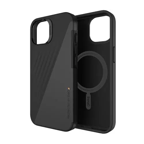 Produktbild: ZAGG Brooklyn Snap Case D30 Protective Case Compatible for iPhone 13, Slim, Shockproof, MagSafe (Black)