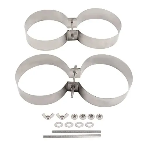 Produktbild: Gearwell Halterung für Doppelflaschenflaschen, Befestigungsbänder für Tauchflaschen aus rostfreiem Stahl, Trageschlaufe für Tauchflaschen, Befestigungsband für Doppelflaschen für 8 bis 12