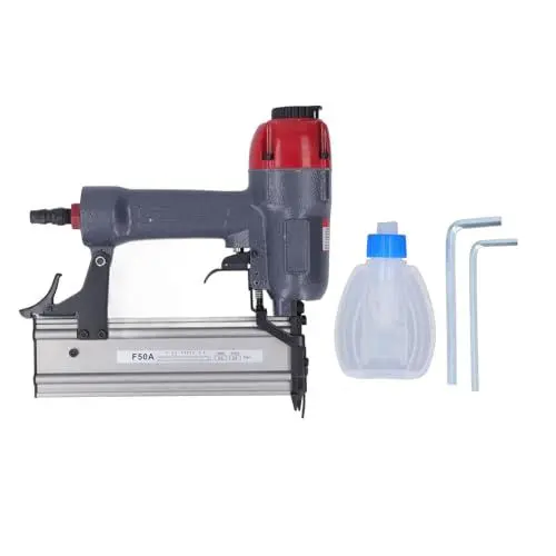 Produktbild: Gearwell Pneumatischer Brad-Nagler, pneumatische Nagelpistole, Luftnagler aus Aluminiumlegierung, pneumatische Beton-Nagelpistole für Möbel, Holzbearbeitung